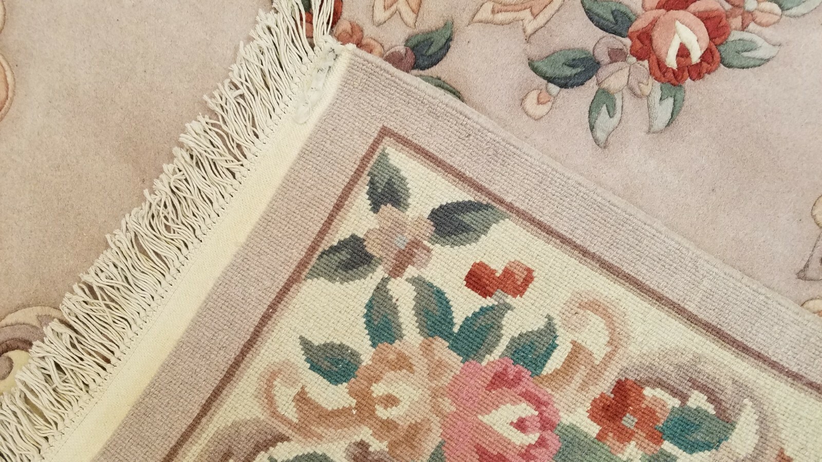 6 x 9 Hand Knotted French Aubusson 100% wool Area rug