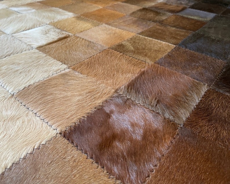 Rug Cowhide Cow Rugs Hide Skin Area Large Leather New Carpet Faux Tricolor Zebra