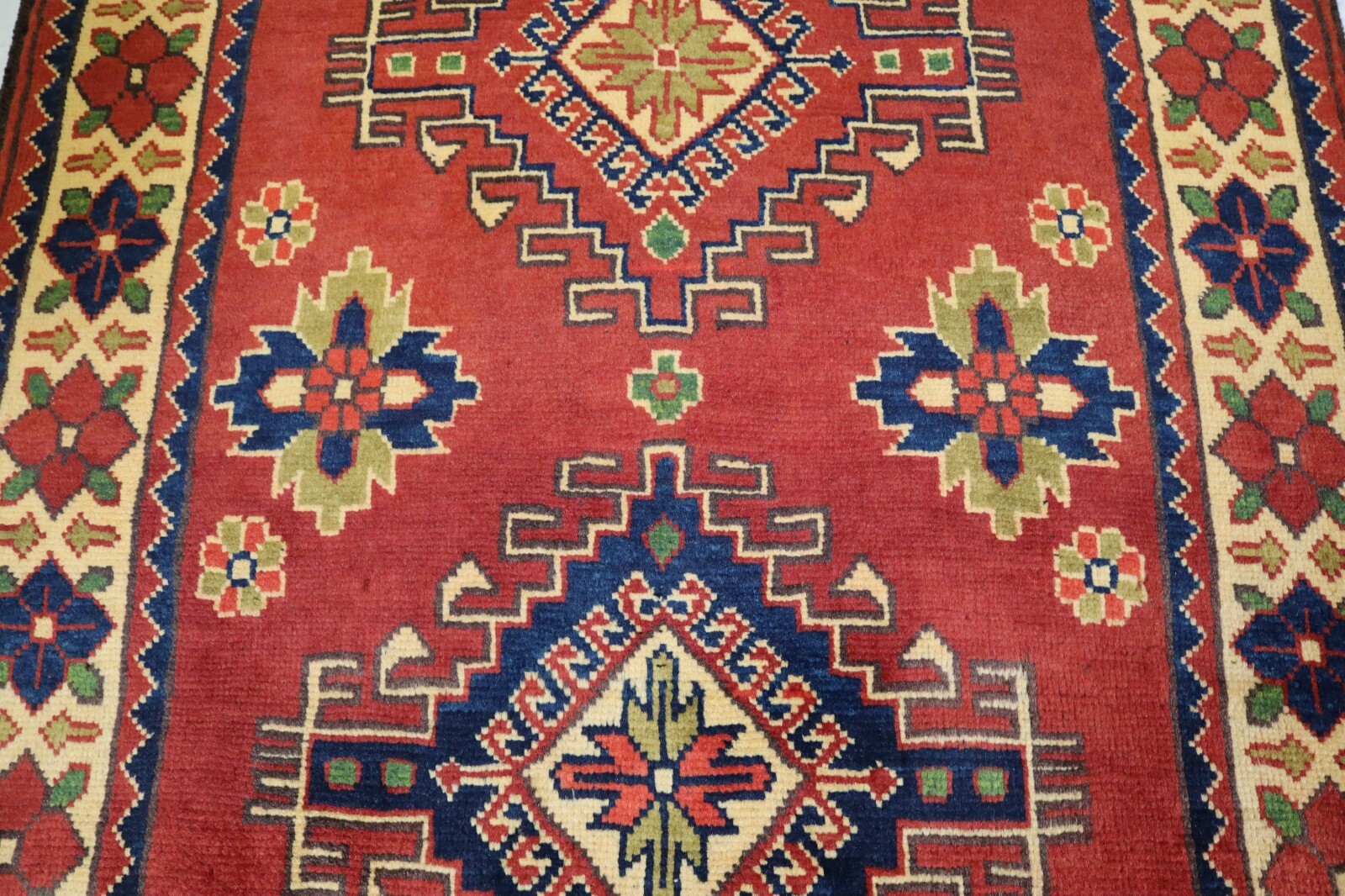 2’7″ x 4’10” ft. Afghan Kargahi Natural Dye Wool Hand Knotted Oriental Area Rug