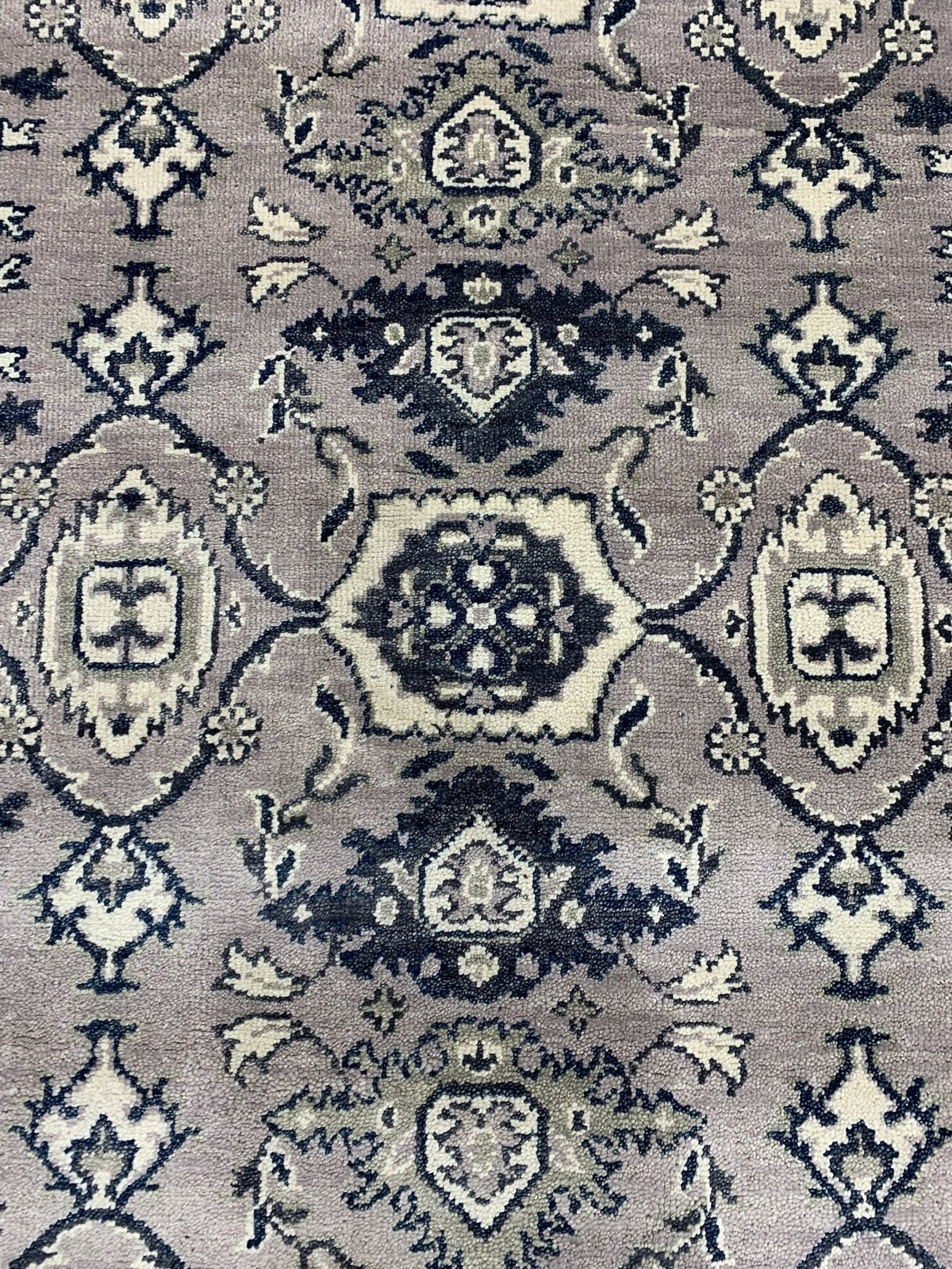 Captivating Jasmine Gray Hand Knotted Wool Rug