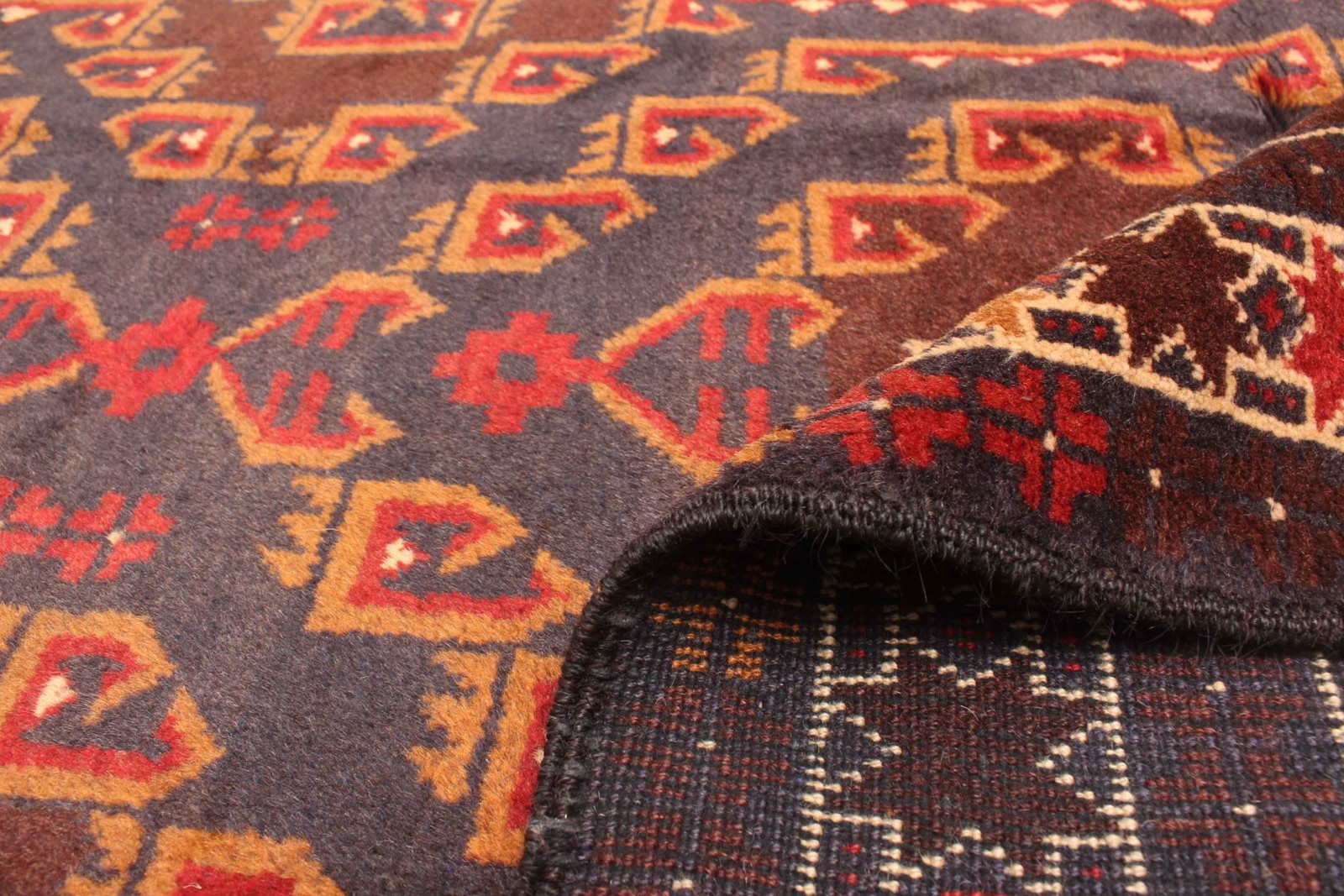 Vintage Hand-Knotted Area Rug 3’3″ x 6’2″ Traditional Oriental Wool Carpet