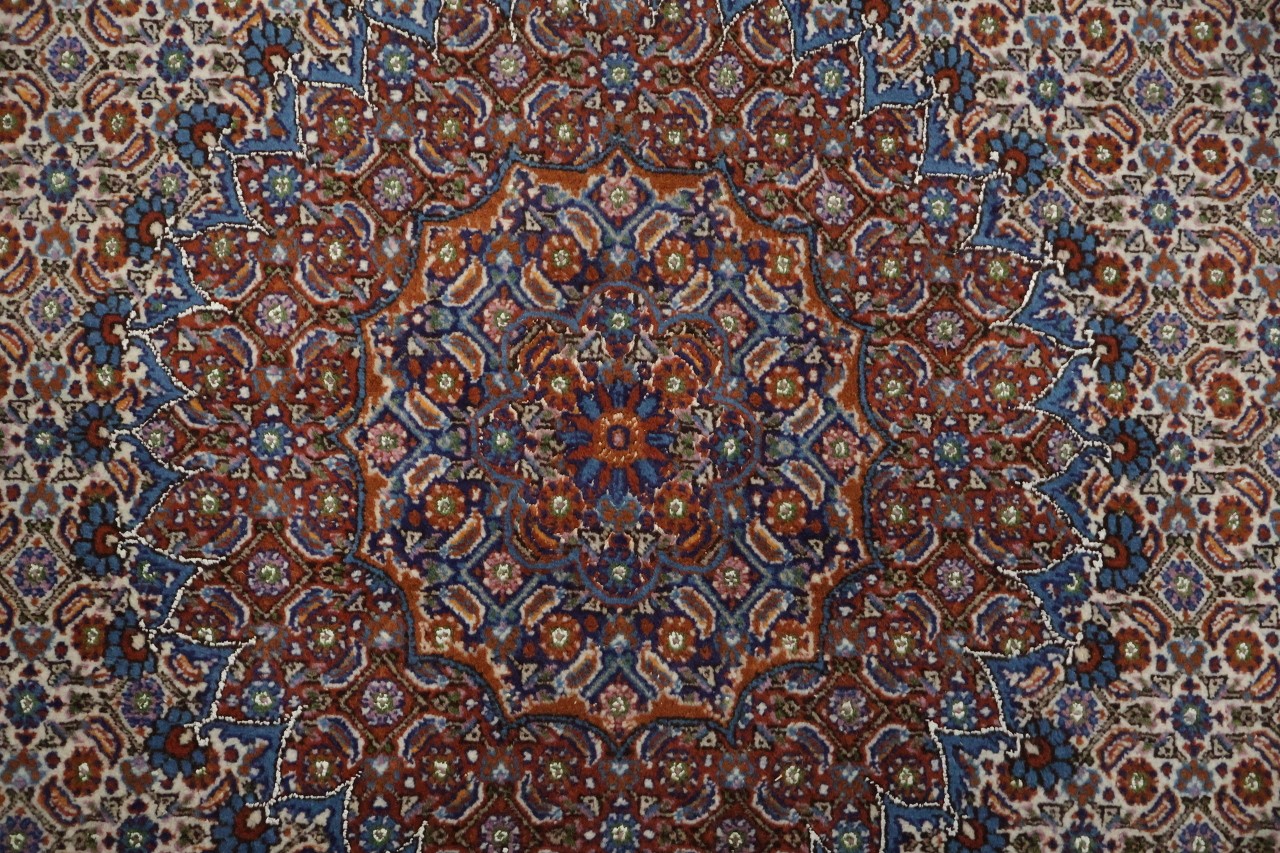 Elegant 7×9 Area Rug Traditional Geometric Wool Design Carpet Multicolor