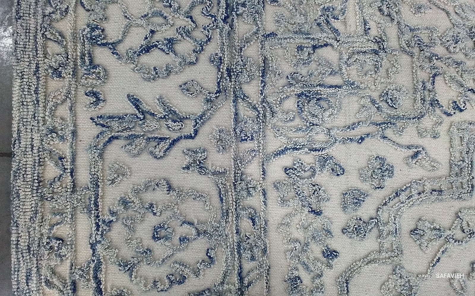 IVORY / BLUE 8′-0″ x 10′-0″ Back Stain Rug, Reduced Price 1172802239 MSR3532M-8