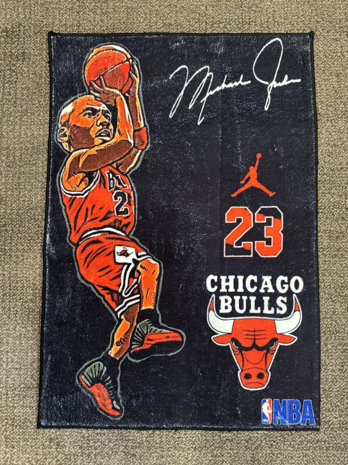 Michael Jordan Chicago Bulls #23 NBA 22”x32” Non-Slip Polyester Area Rug