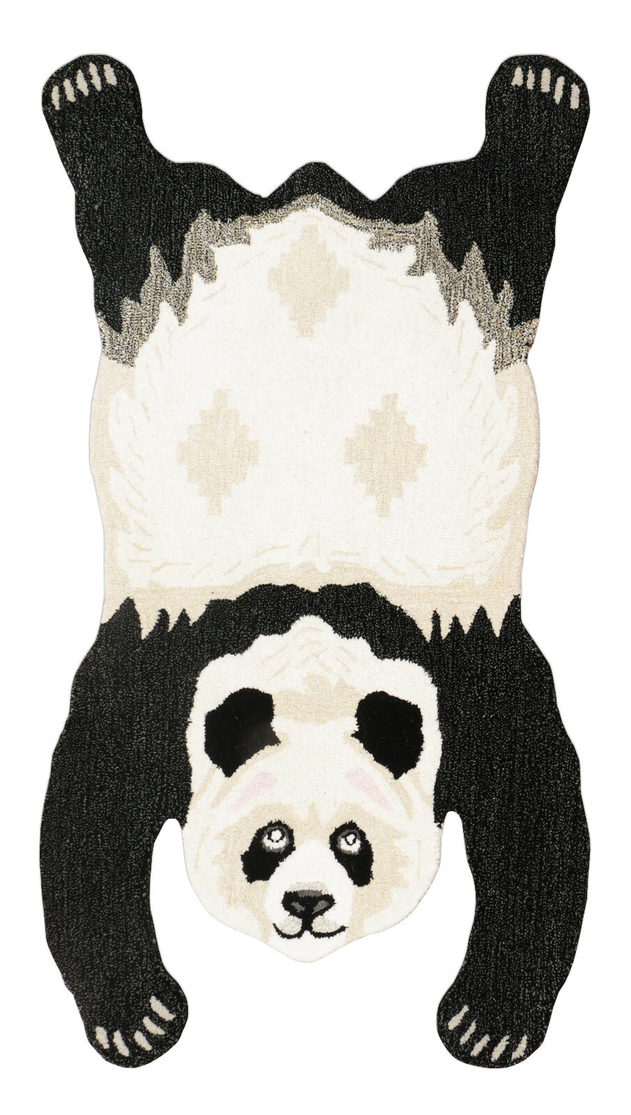 Rug USA Giant Panda Shape 3’x5′ ft Handmade Tufted 100% wool Area Rugs & Carpet
