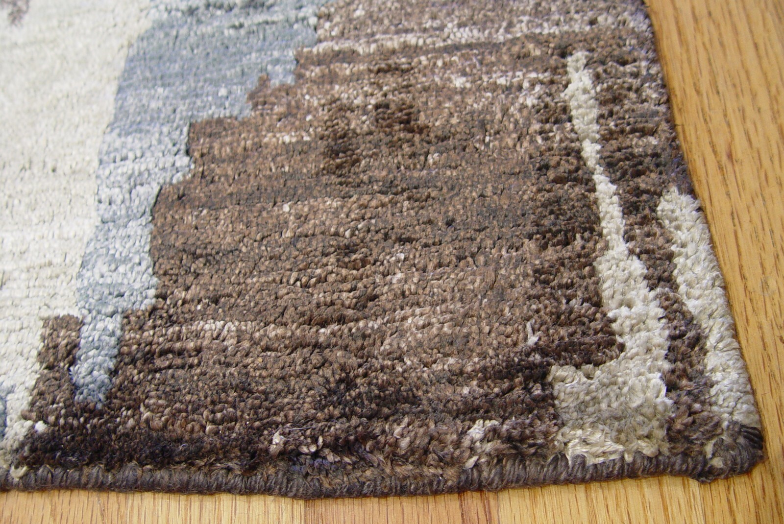8′ x 10′ Handmade Viscose Carpet Bamboo Silk Modern Rug Excellent