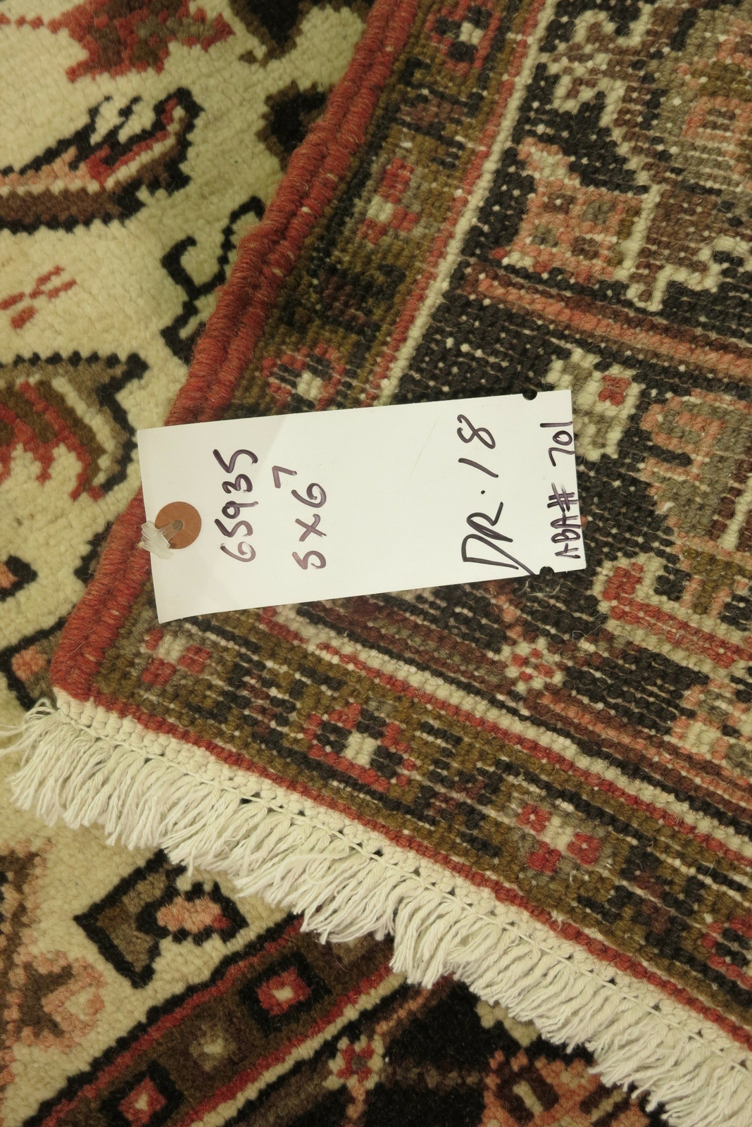 Genuine 5’0″ x 6’7″ Vintage Heriz Wool Area Rug Area Rug Carpet