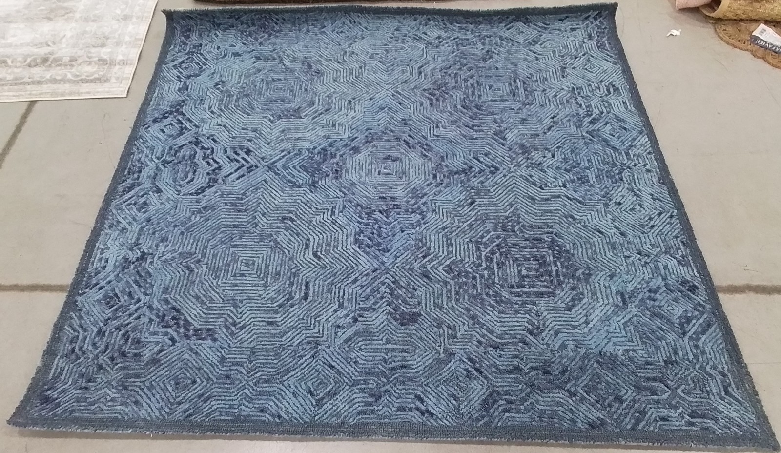 DARK BLUE 6′-0″ x 6′-0″ Flaw in Rug, Reduced Price 1172781348 IKT506N-6SQ