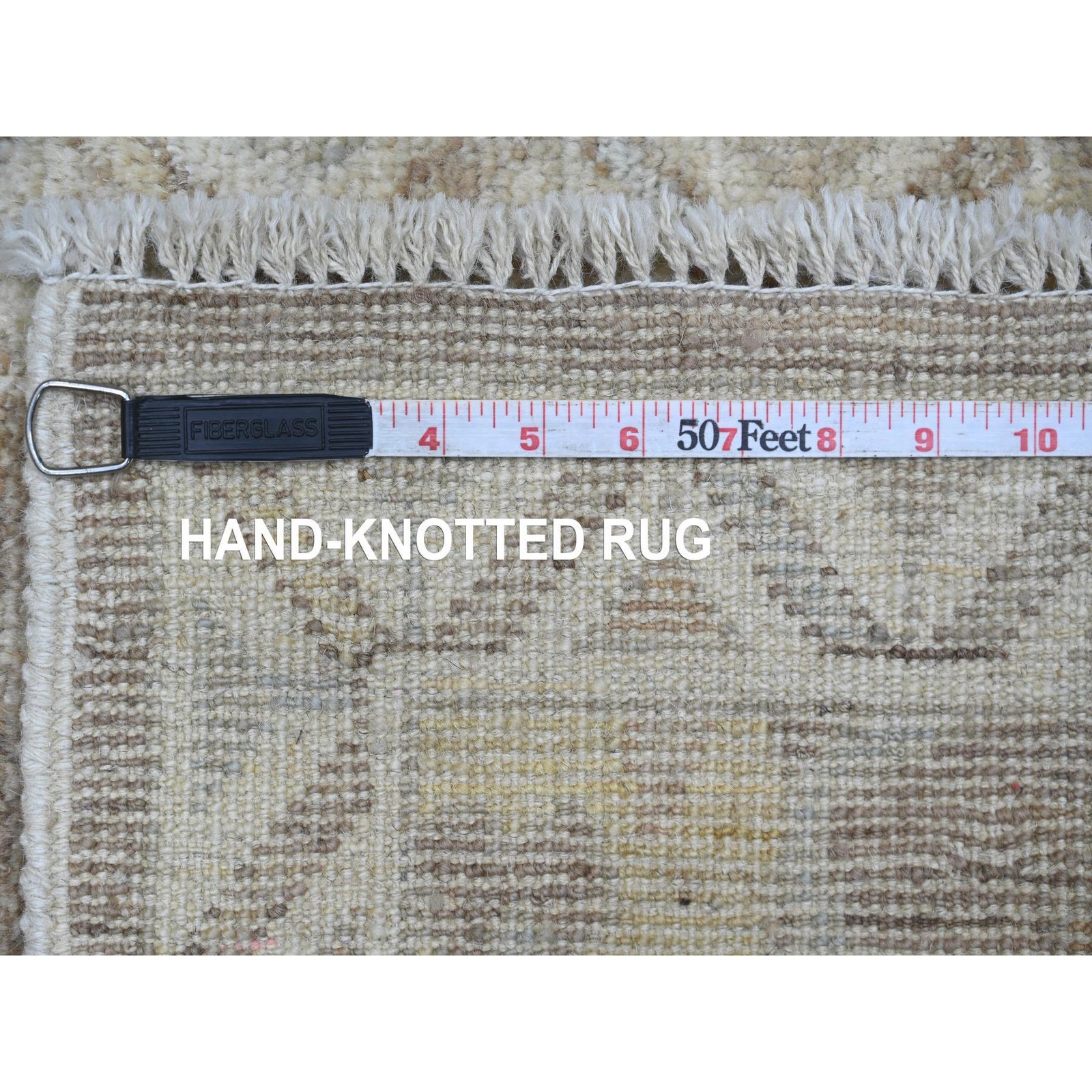 2’1″x3’1″ Brown Hand Knotted Wool Afghan Angora Oushak Mat Oriental Rug 21575