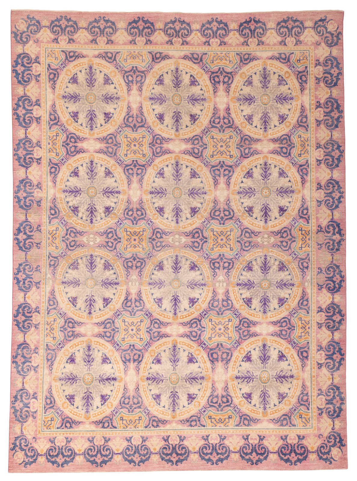 Hand Knotted Area Rug 9’0″ x 12’2″ Traditional Oriental Wool Carpet