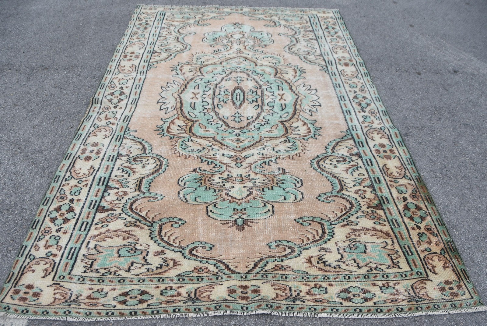 5,8×9,2 ft Vintage Rug, Rug, Brown Moroccan Rug Wool