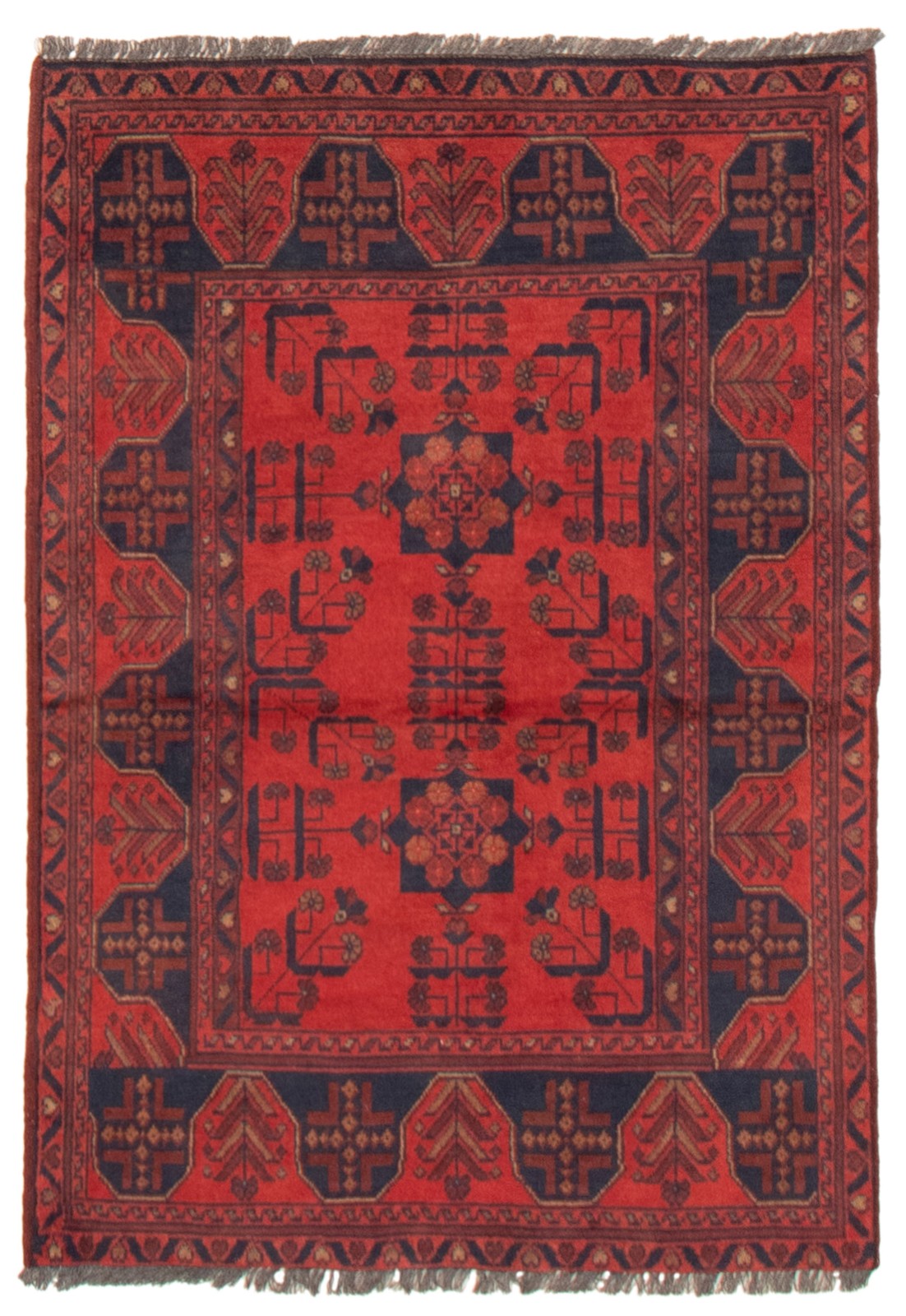 Hand Knotted Area Rug 3’4″ x 4’8″ Traditional Oriental Wool Carpet