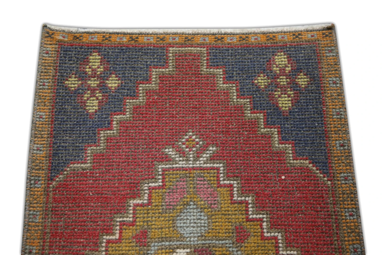 Oriental Hand Knotted Vintage Turkish Mini Rug 1’9″ x 3’5″ #146