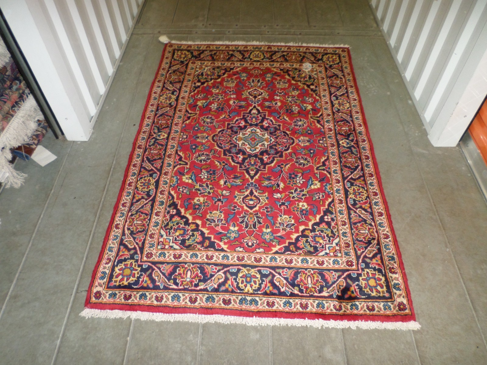 SUPER HAND KNOTTED 100% WOOL PILE ORIENTAL RUG 4′ 10″ X 3′ 3″ SKU # 11119