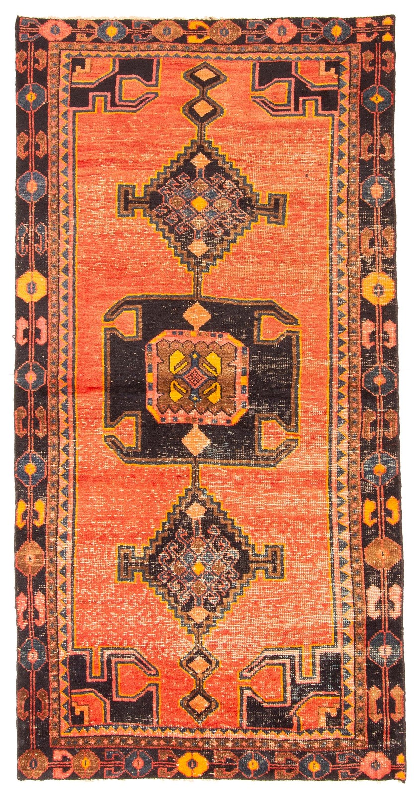 3’7″ x 7’2″ Vintage Hand-knotted Runner Rug Traditional Oriental Wool Carpet