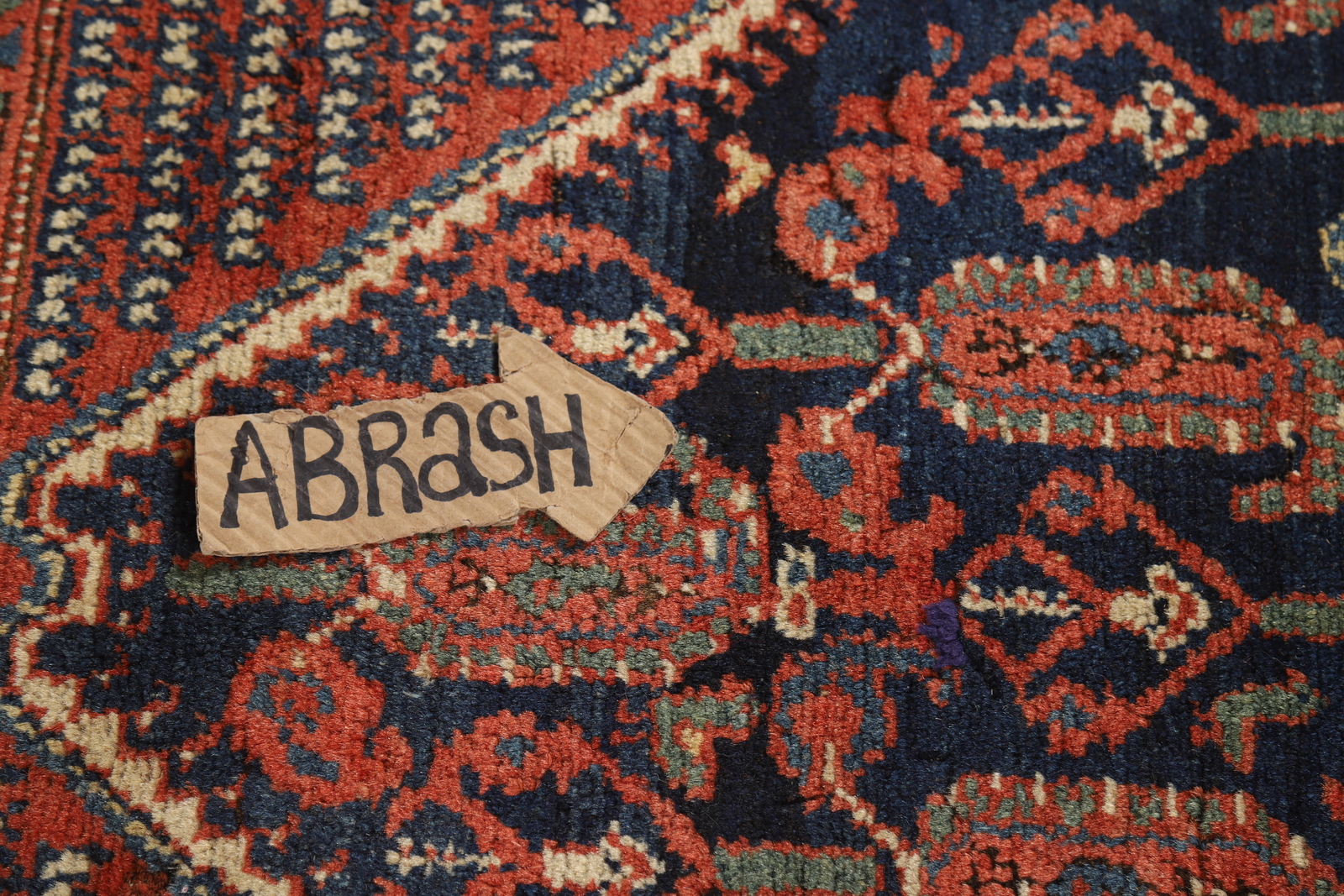Vegetable Dye Antique Malayer Navy Blue Wool Hand-knotted Traditional Rug 5×6