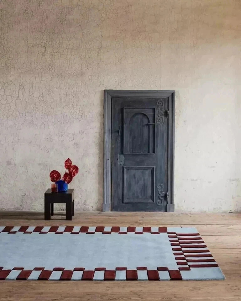 Mulberry Nordic Knots Sky Wool Rug Wool Rug 6×9 7×10 8×10 9×12 Hand Tufted Rug