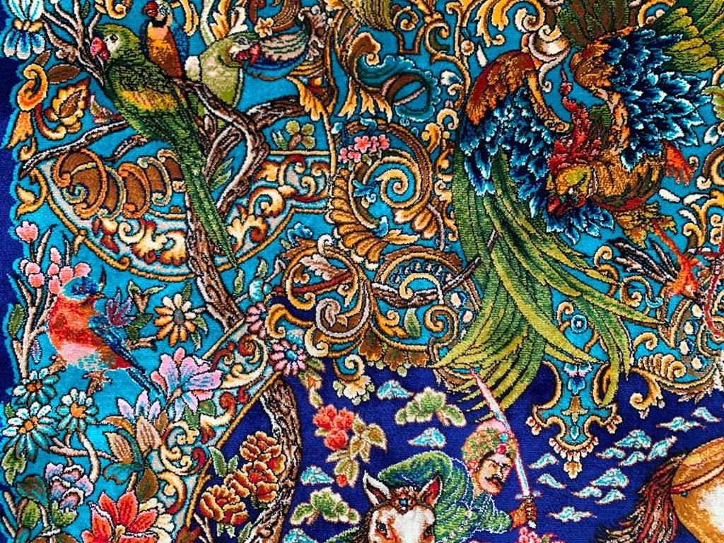 Amazing Rug Stunning Jungle Design Hall Way Beautiful Silk Home Decor Rug,3x4ft