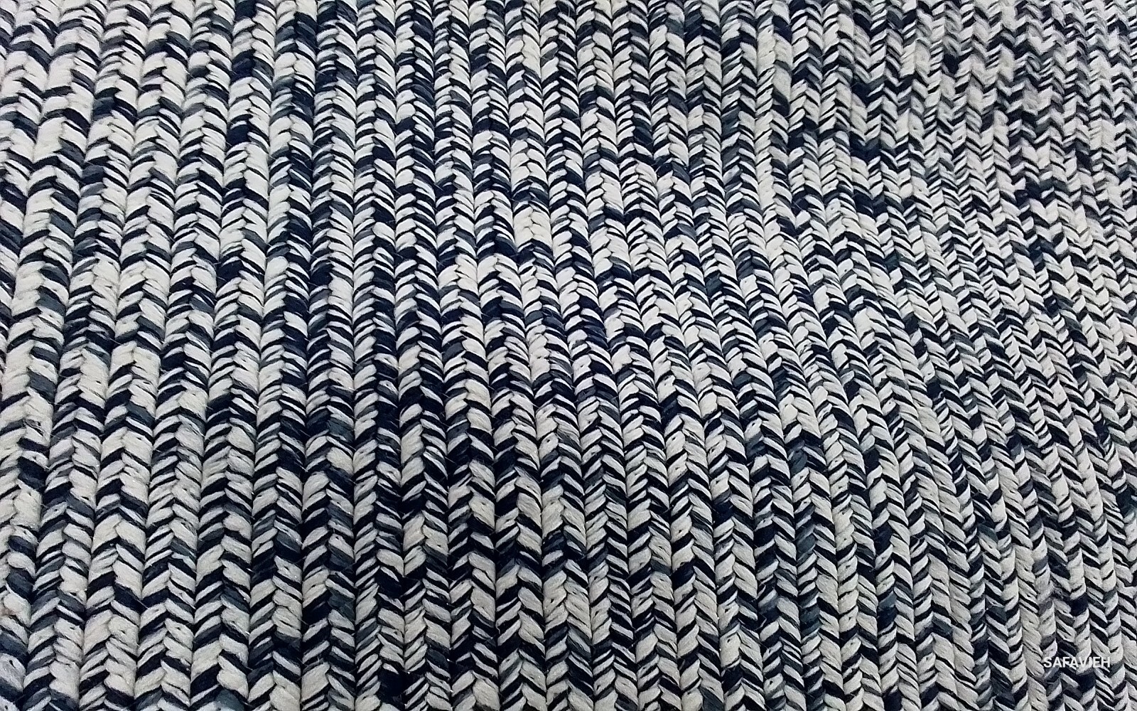 DARK BLUE / IVORY 2′-3″ x 8′-0″ Flaw in Rug, Reduced Price 1172767569 BRA201N-28