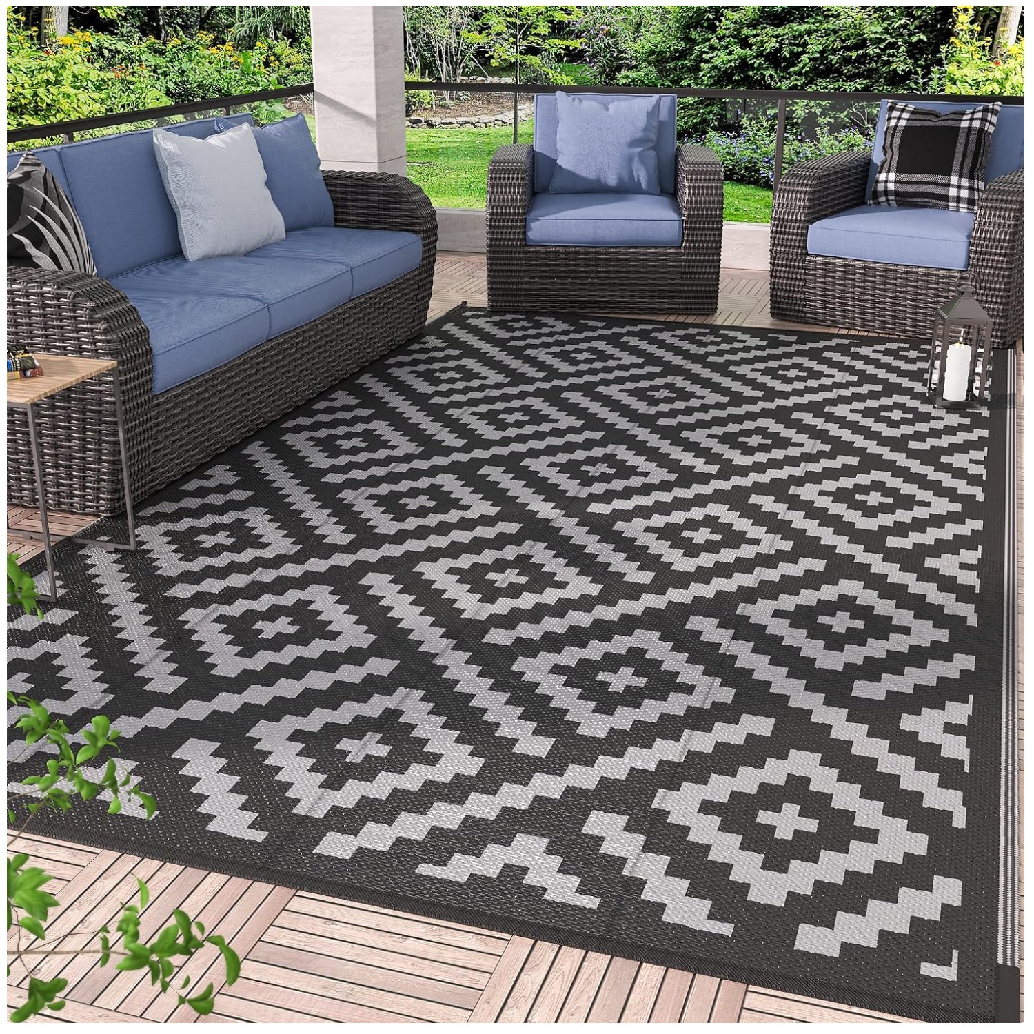Lightweight Polypropylene Rug – Reversible, Stain-Resistant