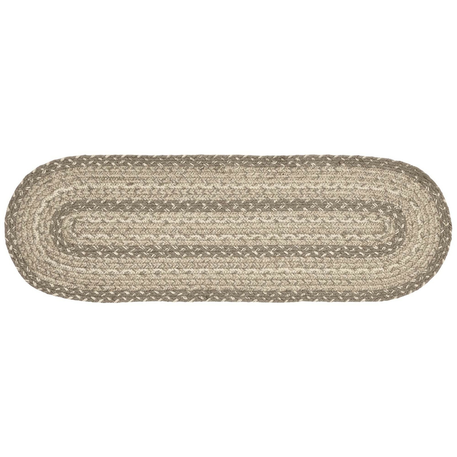 NEW JUTE TABLE RUNNER COBBLESTONE STAIR TREAD Khaki Gray Taupe Crm 27″x8.5″ PAD