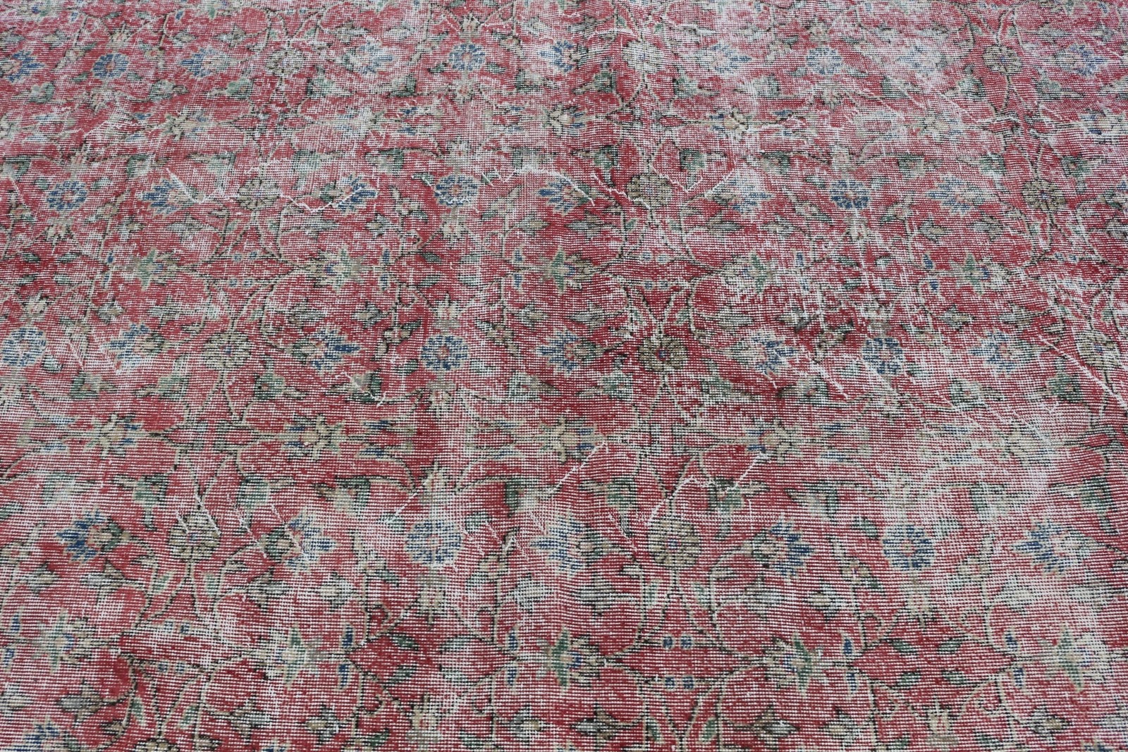 4,9×9,5 ft Rug, Vintage Turkish Rug, Red Oriental Wool Rug