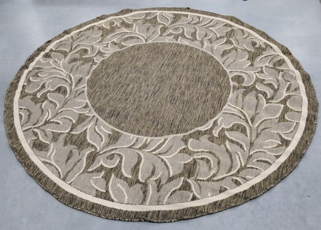 BROWN / NATURAL 6′-7″ X 6′-7″ Cut on Rug Reduced Price 1172717560 CY2666-3009-7R