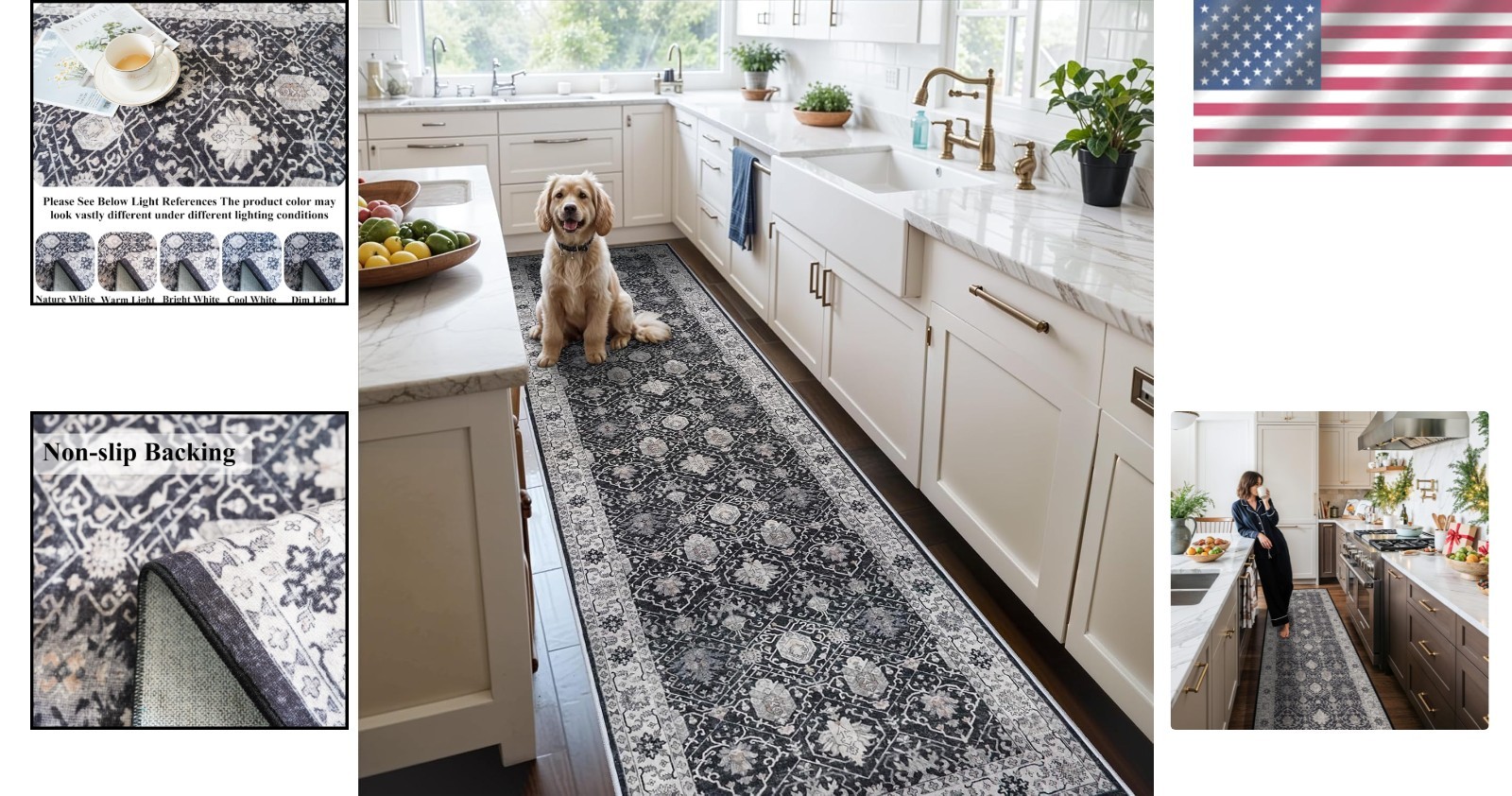 Vintage Style 3×10 Runner Rug – Lightweight & Non-Slip Carpet for Living Spaces