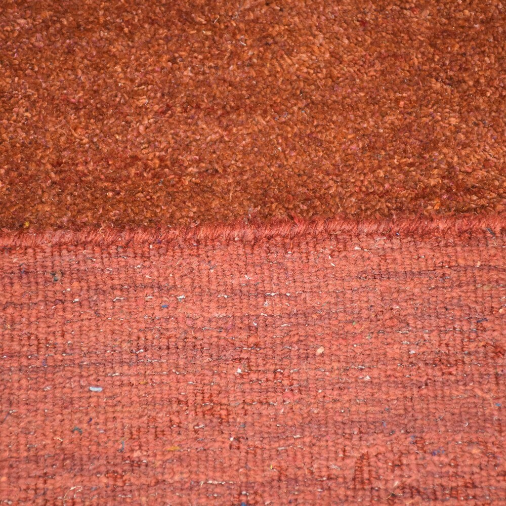 Hand Knotted Silk Mix Area Rugs Solid Rust BBH Homes BBLSM909