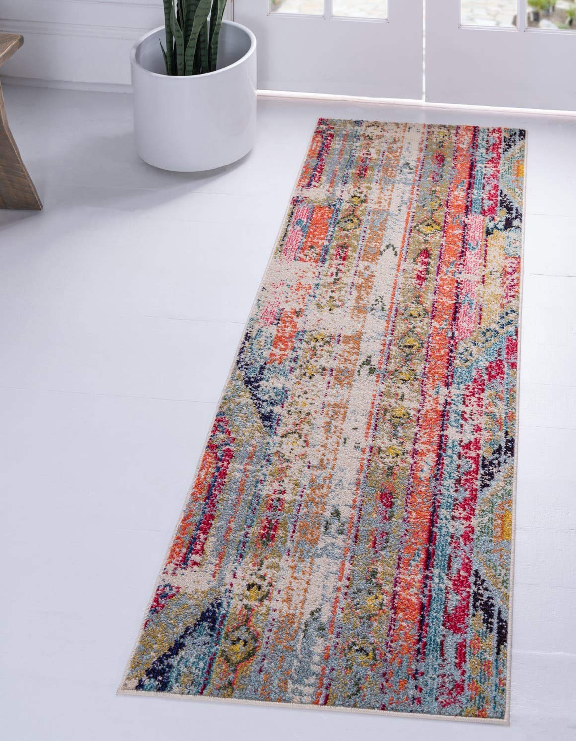 Sedona Collection Area Rug – Yosemite (2′ 2″ x 6′ 9″ Runner, Multi/ Blue)