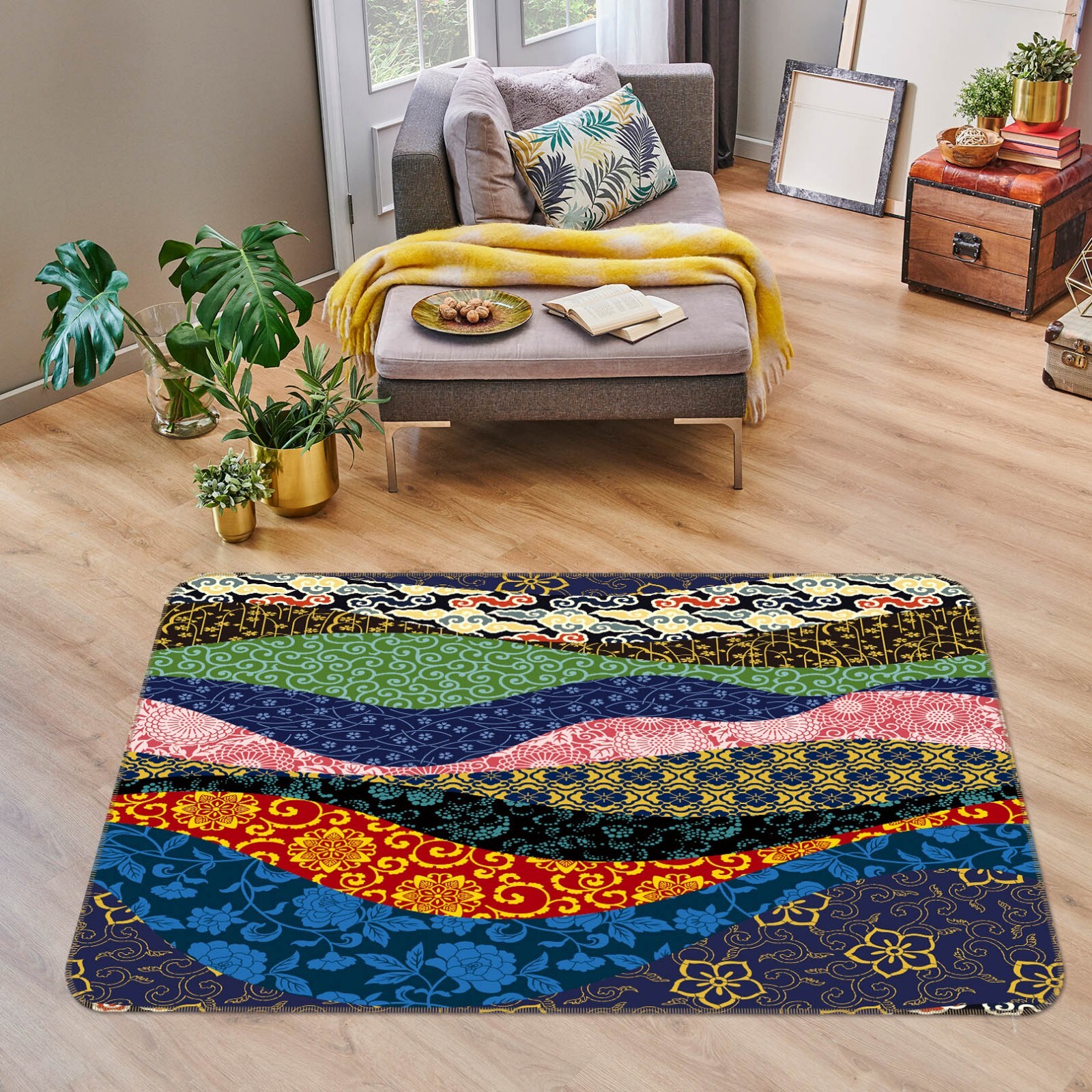 3D Painted Petal Pattern ZHUA1524 Game Non Slip Rug Mat Photo Carpet Amy