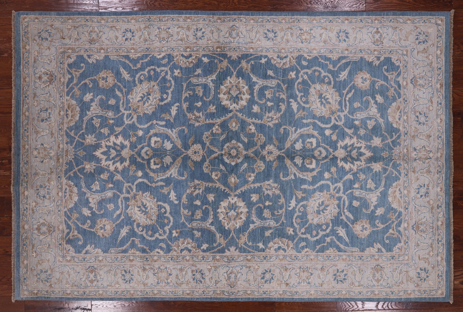 6′ 1″ X 9′ 1″ Turkish Oushak Hand Knotted Area Rug – P4597