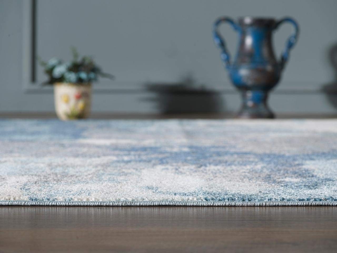 Luxe Weavers Modern Abstract Blue 2X3 Area Rug Stain Resistant Living Room