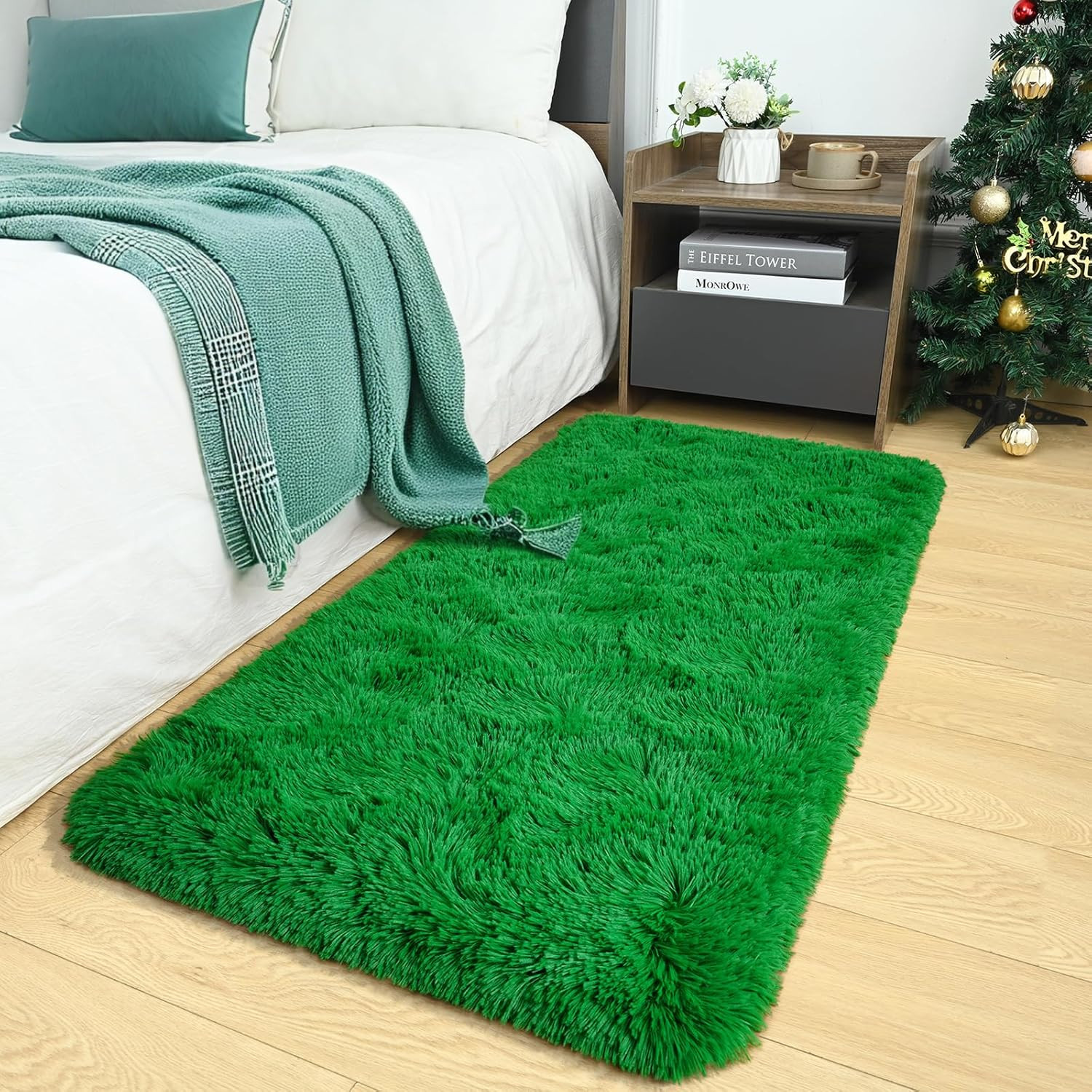2X6 Feet Soft Runner Rugs for Bedroom Plush Fluffy Rug, Shag Furry Area Rug Carp