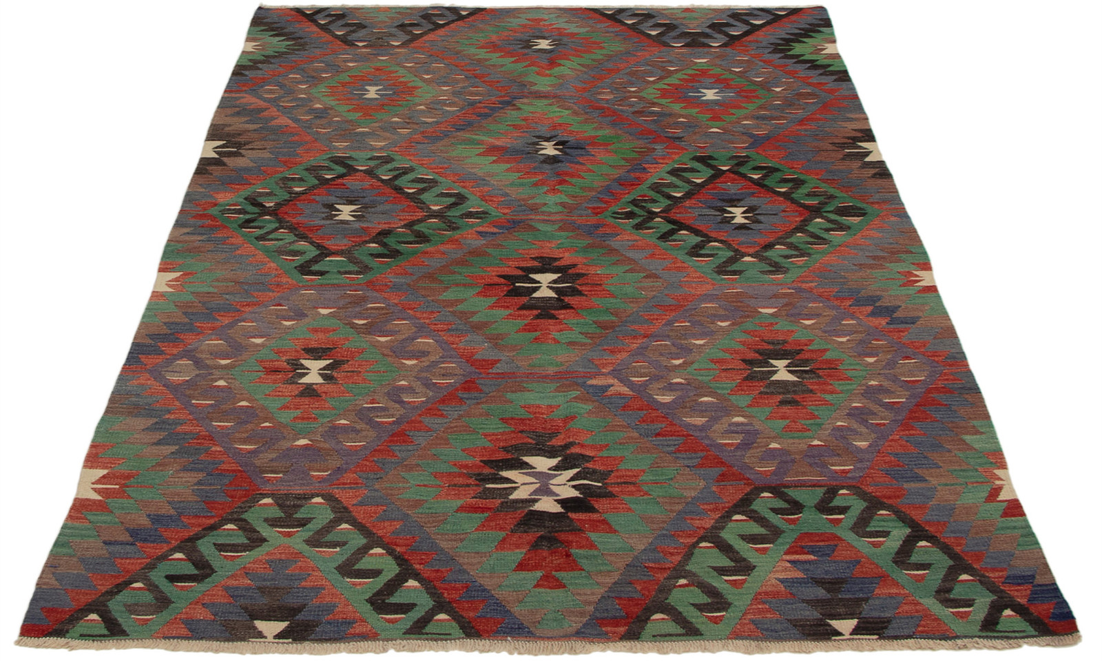 Vintage Hand Woven Area Rug 5’9″ x 9’3″ Traditional Wool Oriental Carpet