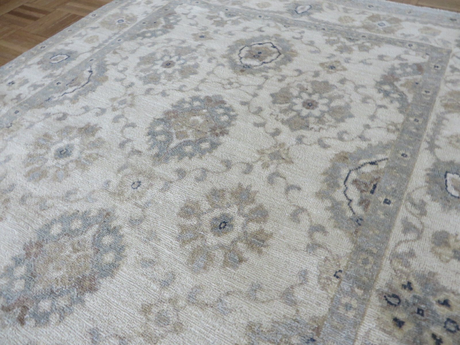 4 x 5’10 Hand Knotted Ivory Fine Peshawar Oriental Rug G12647