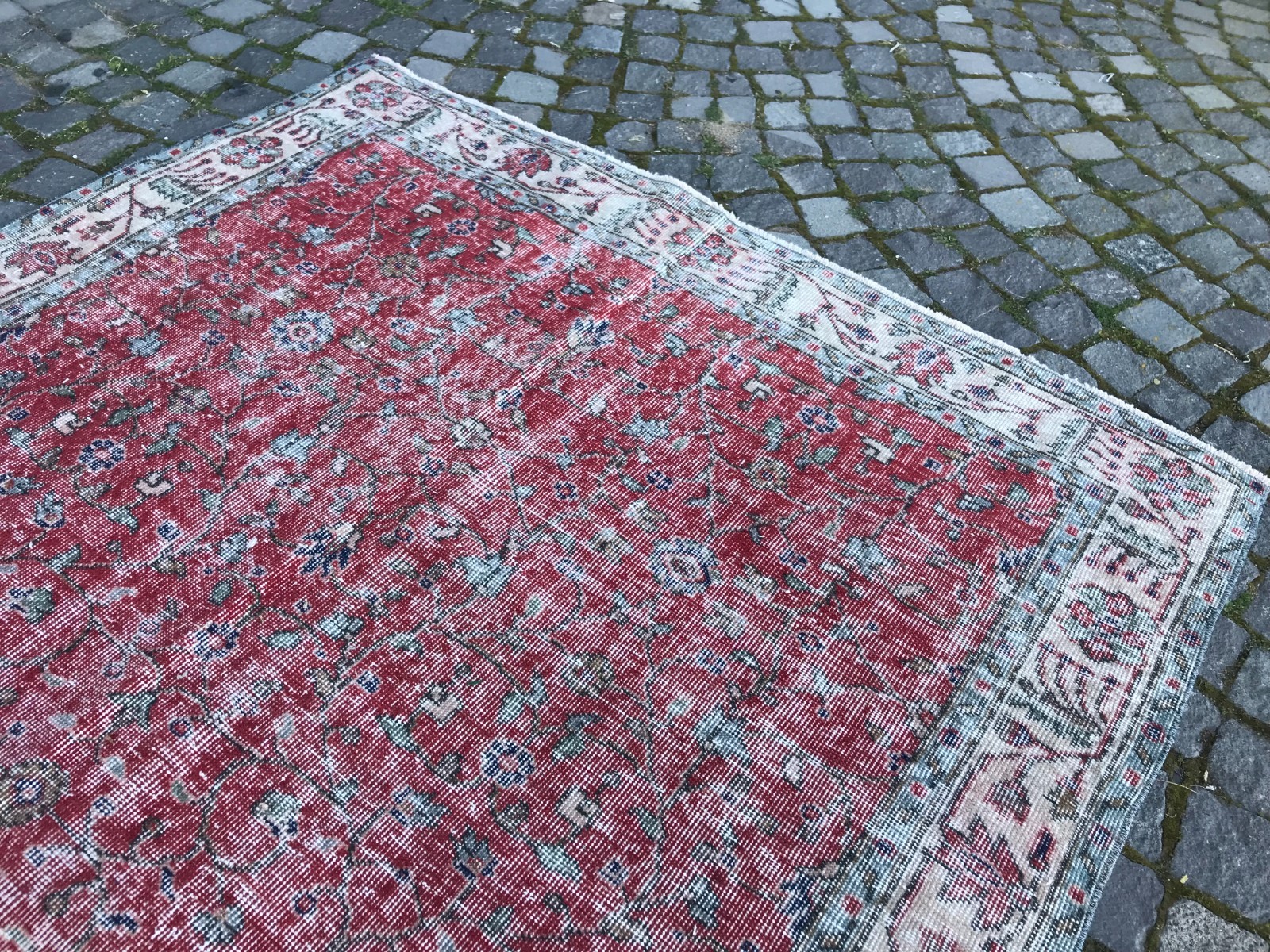 Turkish Vintage Rug, Handmade Wool Rug, Bohemian Large Rug, 5,6 x 8,8 ft