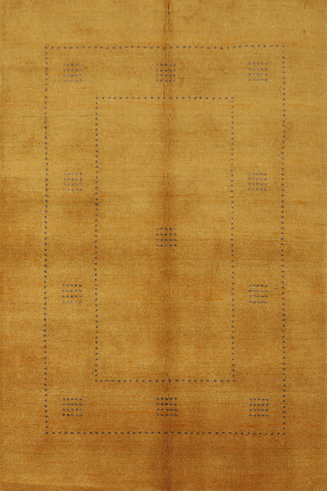 Oriental Gabbeh Indian Rug Gold Color Handmade Wool 4×5 ft.