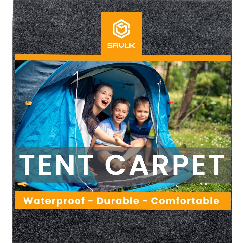 SAVUK Tent Carpet Mat Camping Floor Rug Waterproof Durable Thick Portable and…
