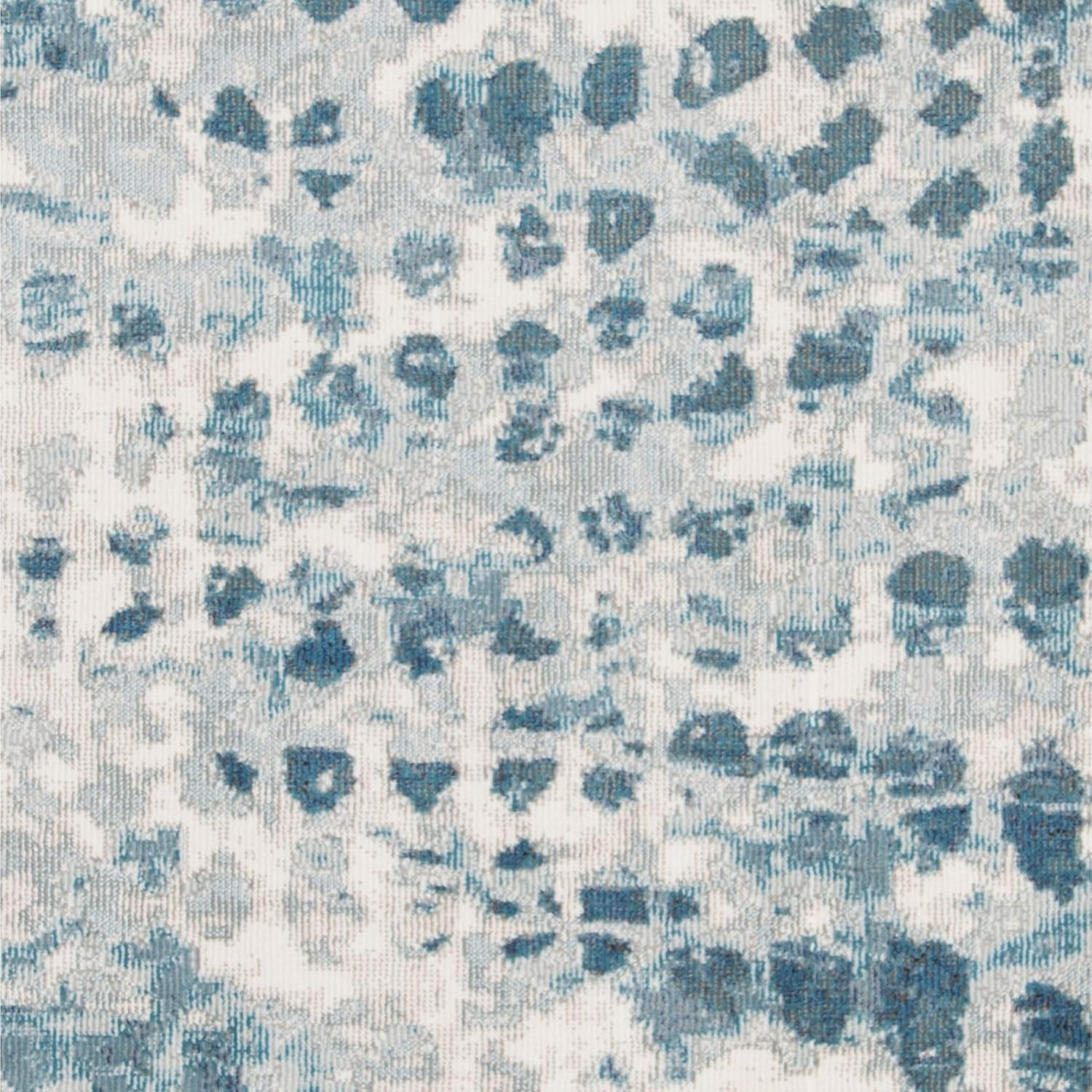 Aria 9′ x 12′ Area Rug – Cream & Teal Modern Boho Design