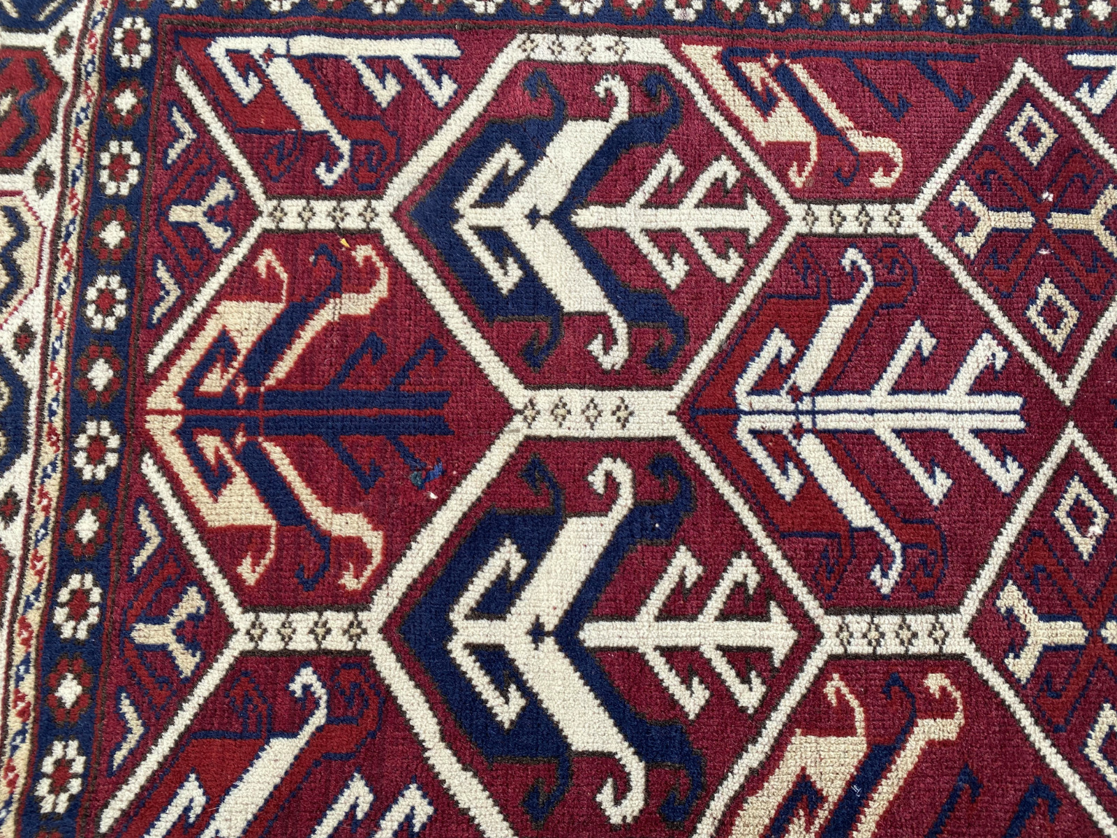 Vintage Turkish Rug | Wool Tribal Handmade Anatolian Geometric Farmhouse 3×6 ft