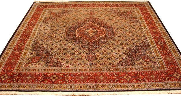 7′ x 7′ Ivory Mahii Tabriiz Rug 15021
