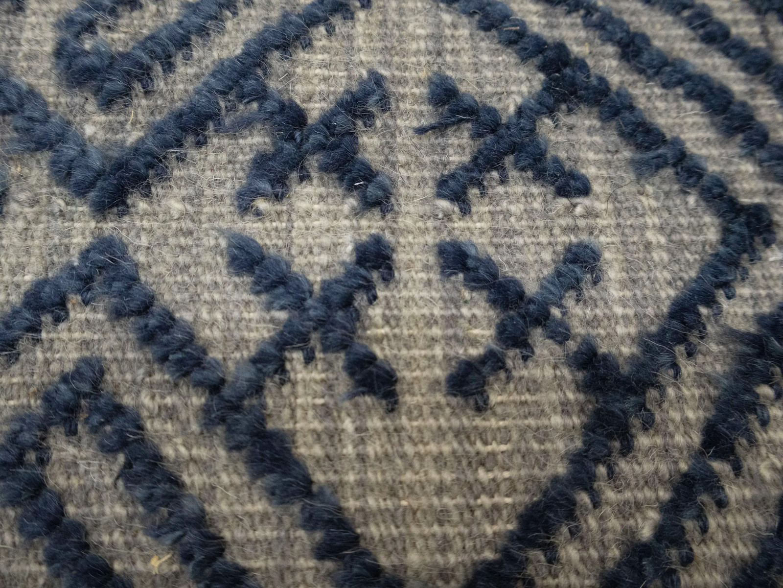 Handmade Geometric Design 9X12 ft Modern Oriental Rug High-Low Relief Carpet