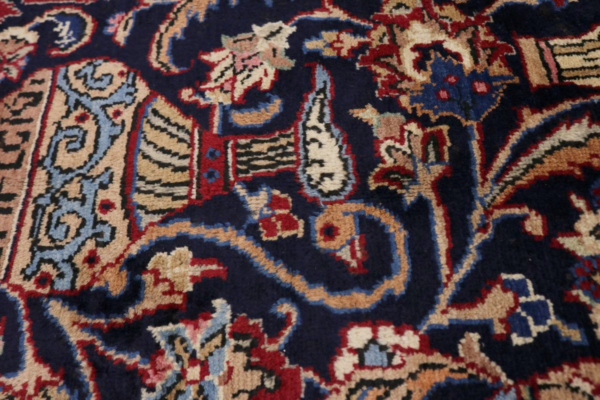 One-of-a-Kind Vintage Handmade Oriental Rug Thick Pile Pictorial Carpet 10X13 ft