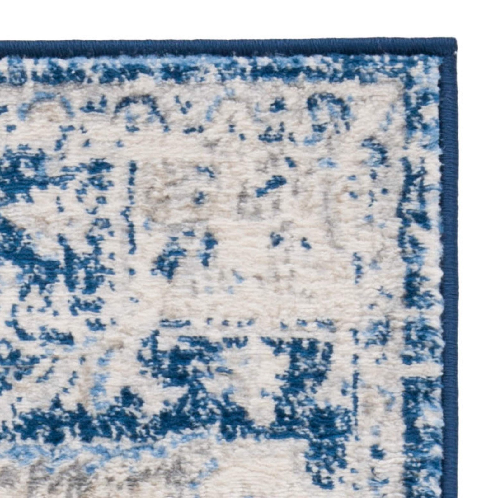 Safavieh Brentwood Collection Area Rug – 67 Square Ivory Navy Medallion