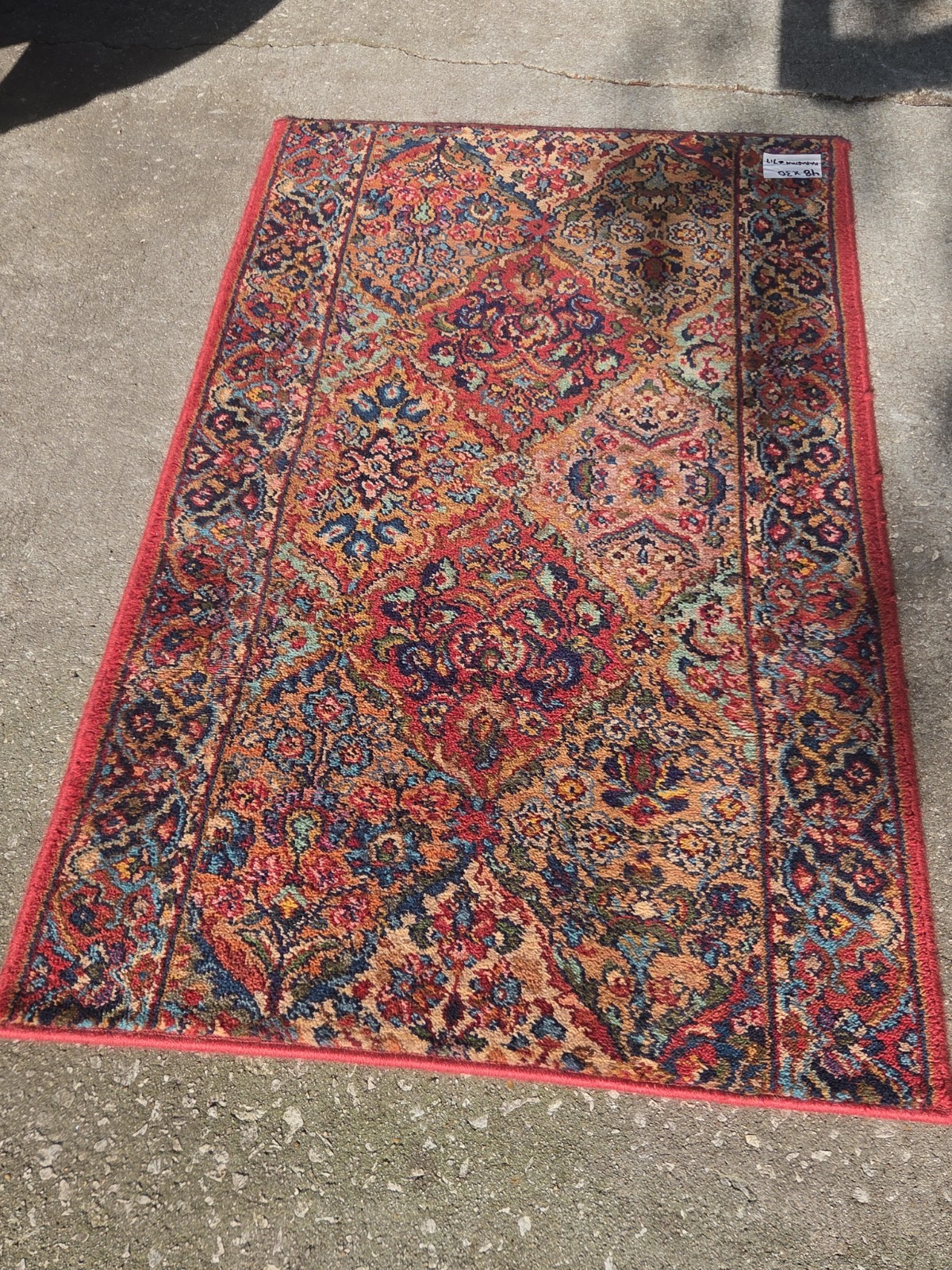 Vintage Karastan Kirman Multi Color Panel #717 Rug / Runner 48 X 30