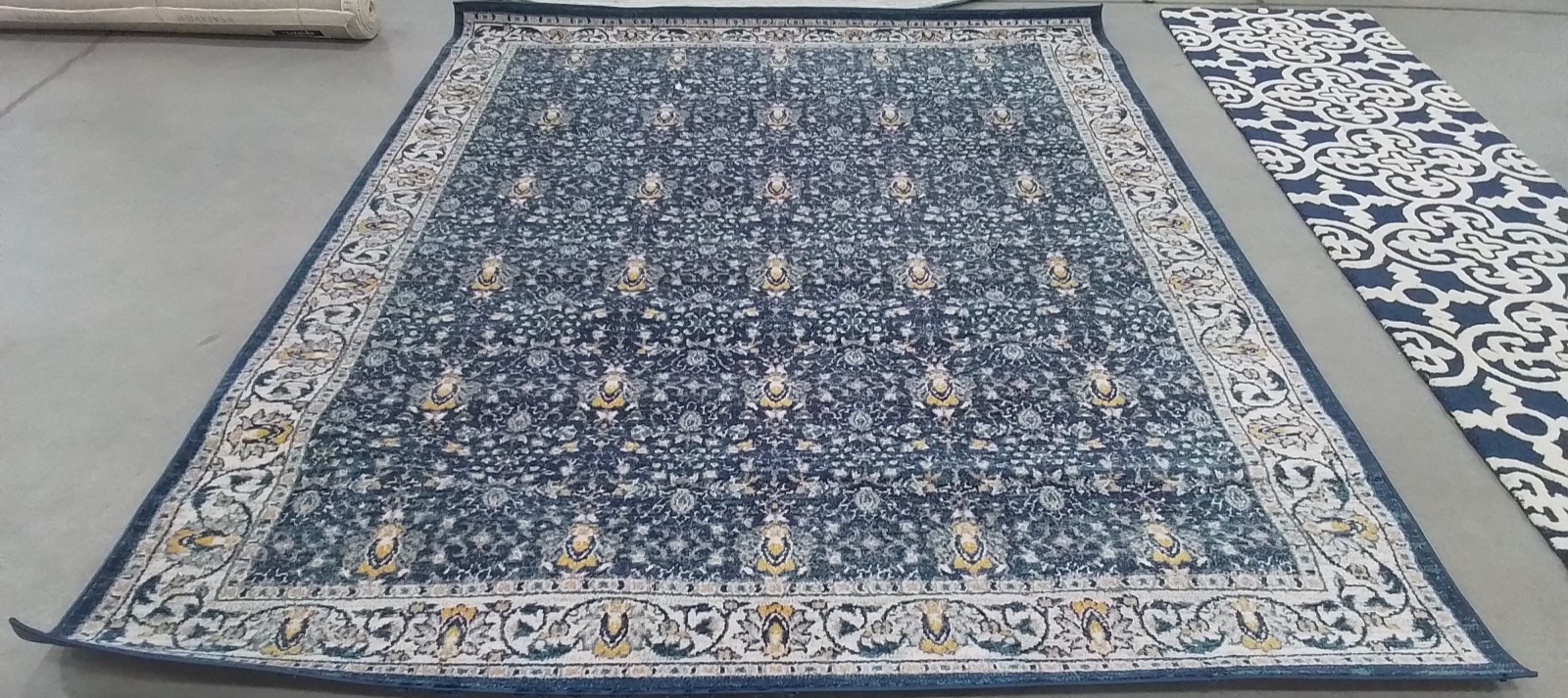NAVY / CREME 8′-0″ x 10′-0″ Flaw in Rug, Reduced Price 1172785424 MAD151D-8