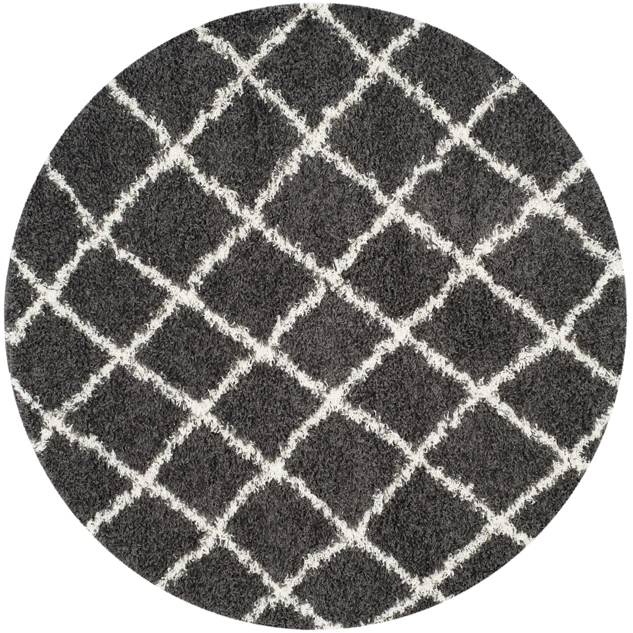 SAFAVIEH Dallas Shag SGD258A Dark Grey/Ivory Rug