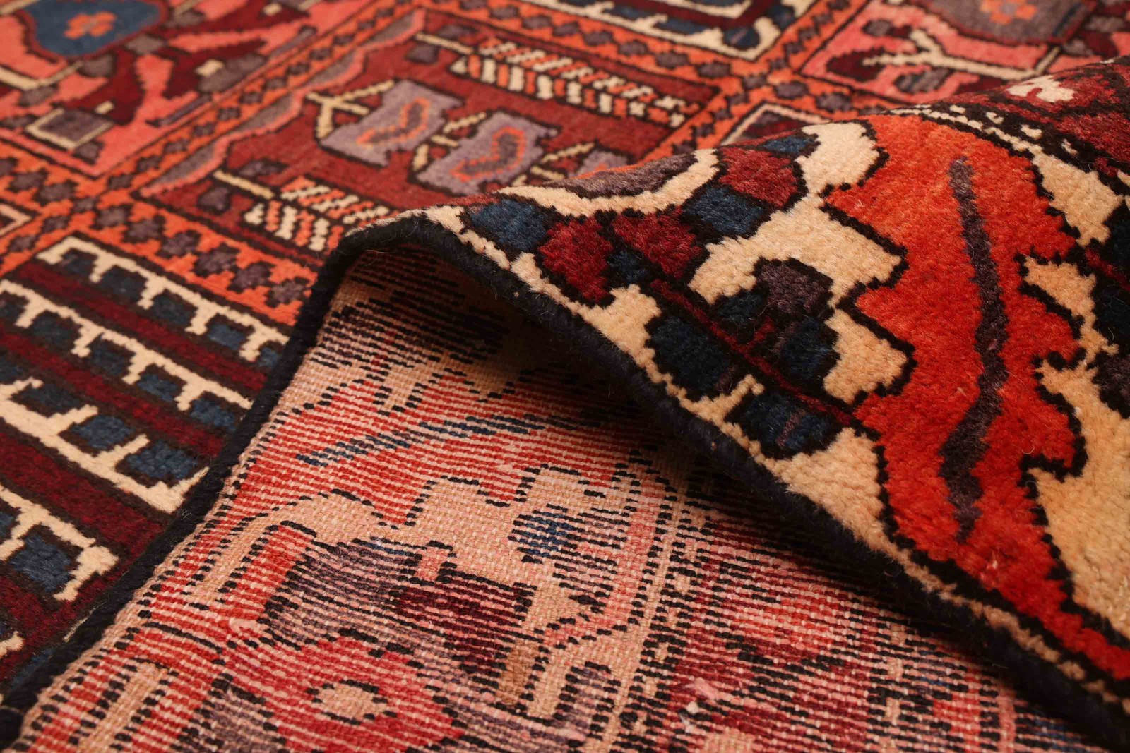Vintage Hand-Knotted Carpet 4’11” x 9’7″ Traditional Oriental Wool Area Rug