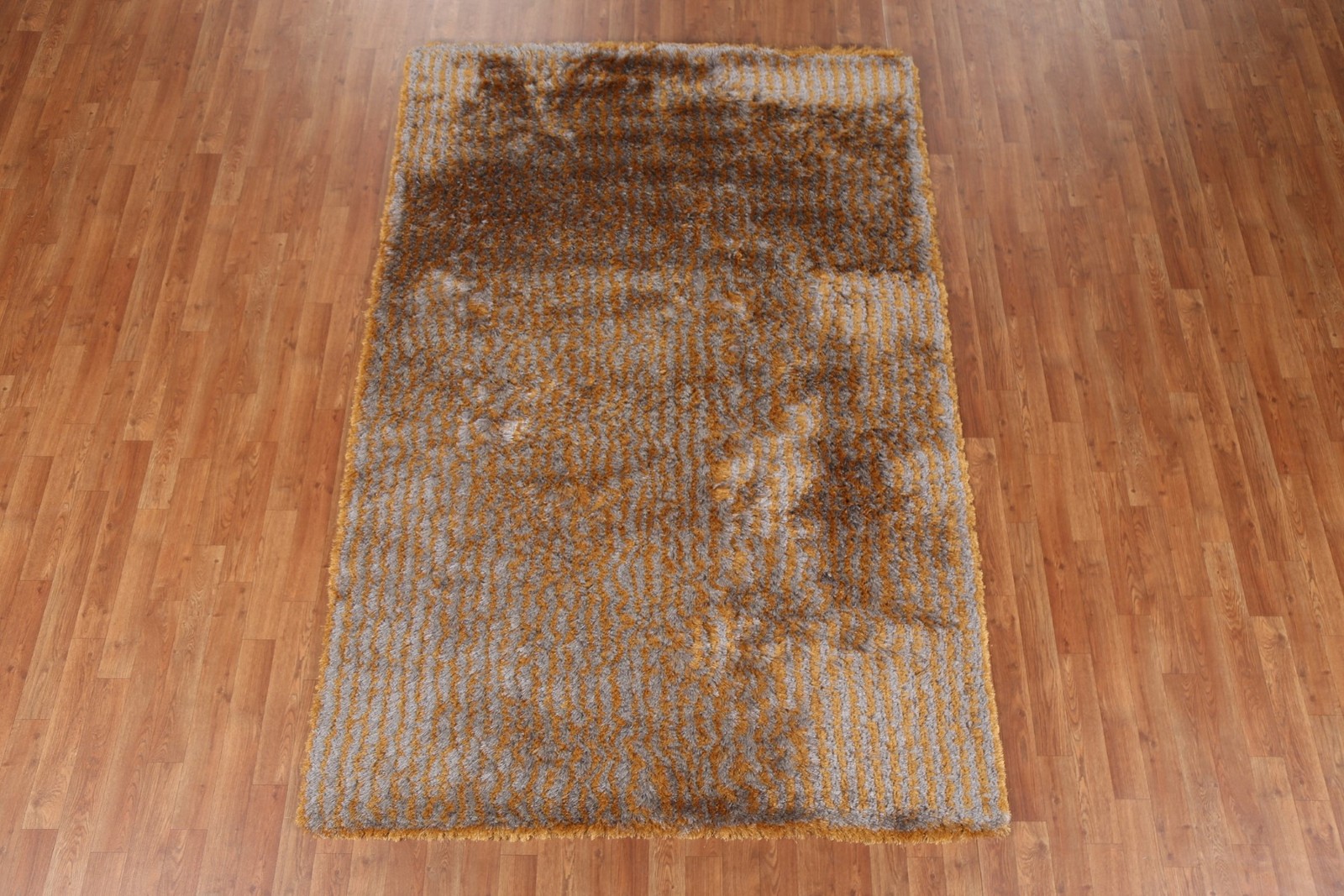 Striped Plush Shaggy Area Rug 5×8 Ft Hand-Tufted Oriental Modern Carpet